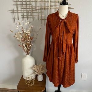 [A New Day] Target Maple Long Sleeve Bowtie Dress